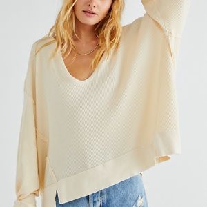 Free People Buttercup Thermal in Ecru in Size Small